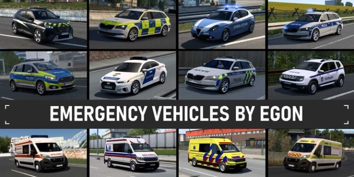 ETS2 1.54 - Emergency Vehicles V1.1
