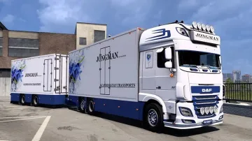 DAF XF116 Flower Shuttle + Trailer V3.2
